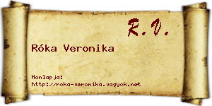Róka Veronika névjegykártya